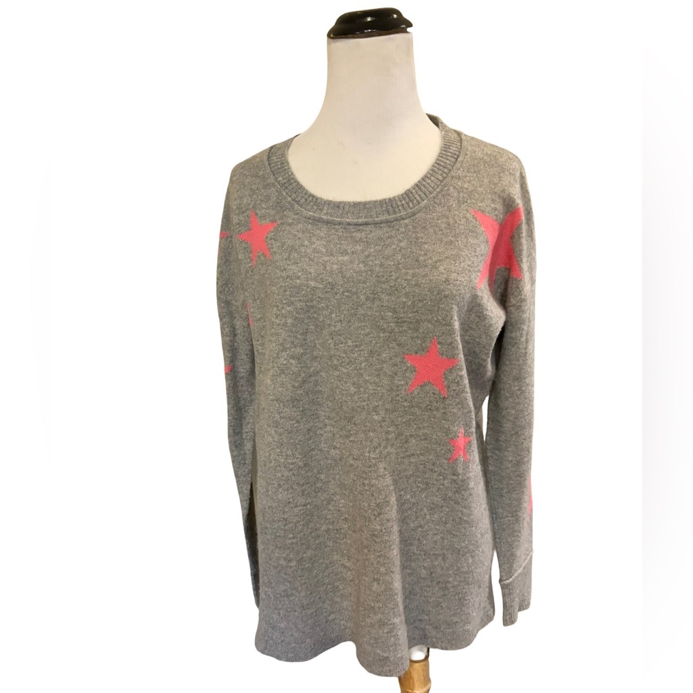 Kokun Gray Star Pattern Cashmere Sweater